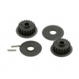 PULLEYS 20 GROOVE MIDDLE 2 FLANGES 2 AXLE PINS 2 PARA NITRO 4-TEC TRAXXAS TRAX 4895